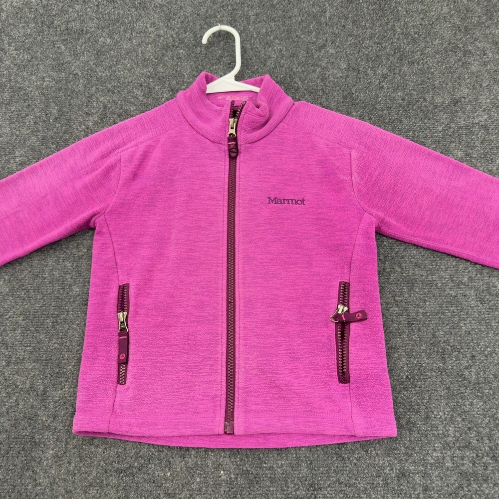 Marmot Fleece Jacket Girls S Purple Full Zip Mock Neck Outdoor Gorpcore